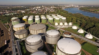 Luftaufnahme der Shell Energy and Chemicals Park Rheinland.