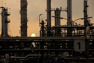 Refinery at night