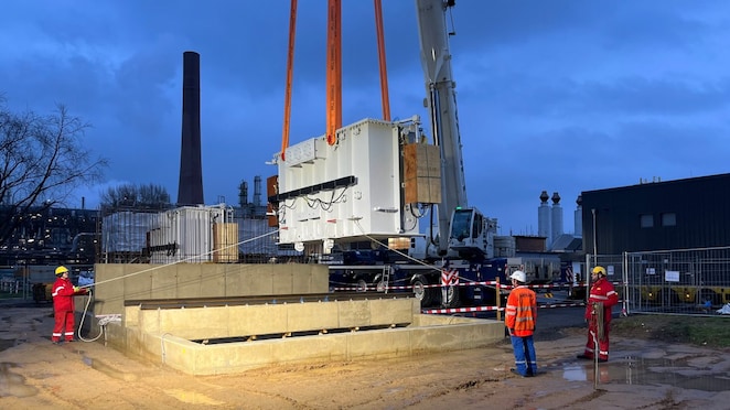 Transformatoren fr die Anlagentransformation bei Shell in Wesseling geliefert