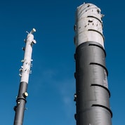 Two of six base oils unit towers which will be completed in 2028