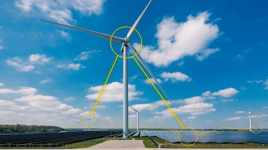 Luftaufnahme einer Stadt bei Nacht