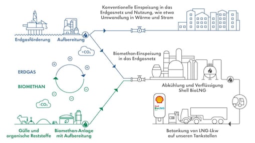 Infografik zur Herstellung von Bio-LNG