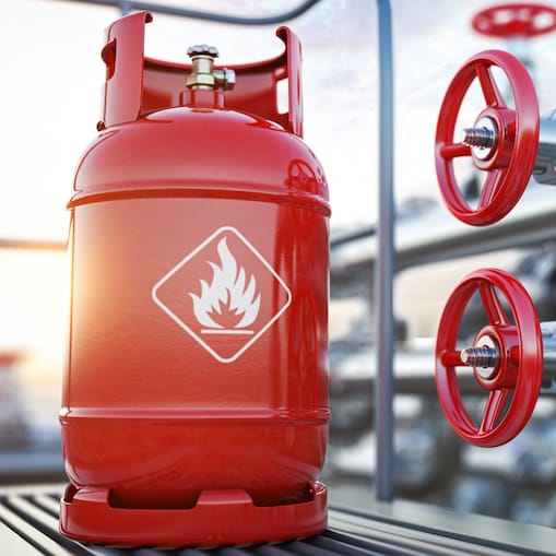Abbildungen einer Propangasflasche