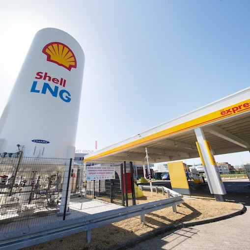 Tankstelle mit LNG Säule