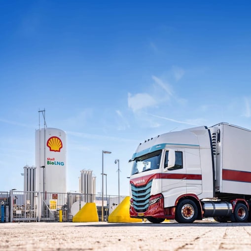 Shell BioLNG Tank mit LKW
