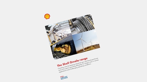 Shell Omala Produktpalette für Getriebeöle, geeignet für Windkraftanlagen, Industriegetriebe und anspruchsvolle Betriebsbedingungen.