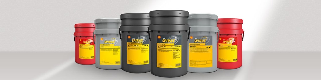 Verpackungen von Shell Spirax für Getriebe und Achsen