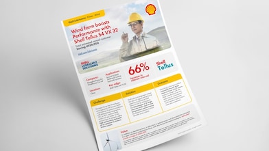 Brochure mock up of the Shell Tellus S4 VX case study