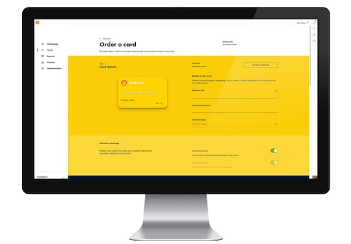 Mockup vom Shell Fleet Hub User Interface