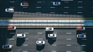 Eine Autobahn von oben