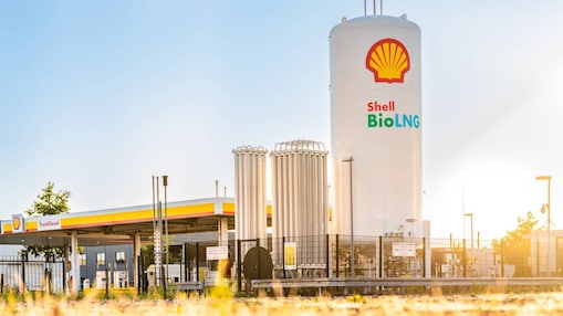 Shell BioLNG Tank an LKW Tankstelle