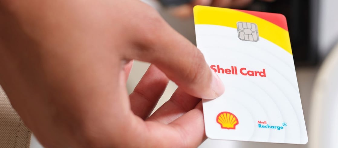 Foto einer Ladekarte von Shell für Unternehmen in Deutschland