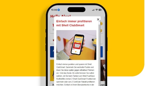 Neuigkeiten und Angebote in der Shell App