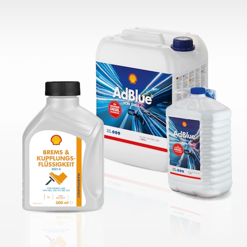 Shell Motorpflege: AdBlue® und Bremsflüssigkeit