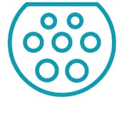 Abbildung eines Typ 2 Steckers fürs Laden eines Elektroautos