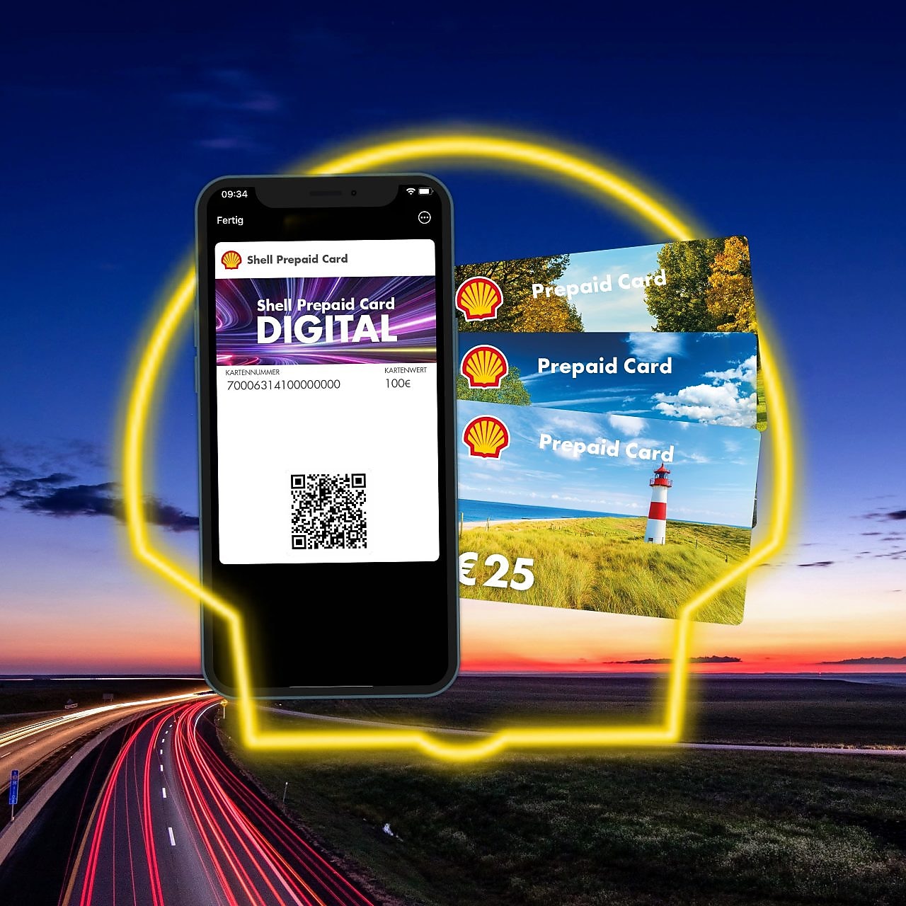 Abbildung der Shell Prepaid Professional und Shell Prepaid Card