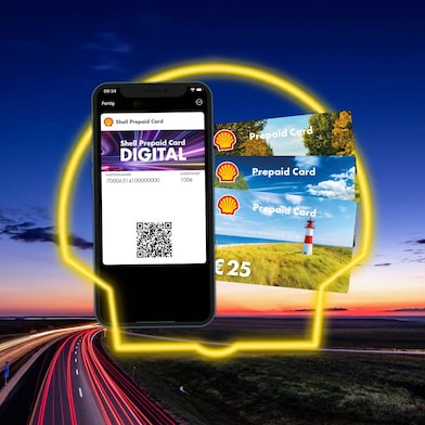 Abbildung der Shell Prepaid Professional und Shell Prepaid Card